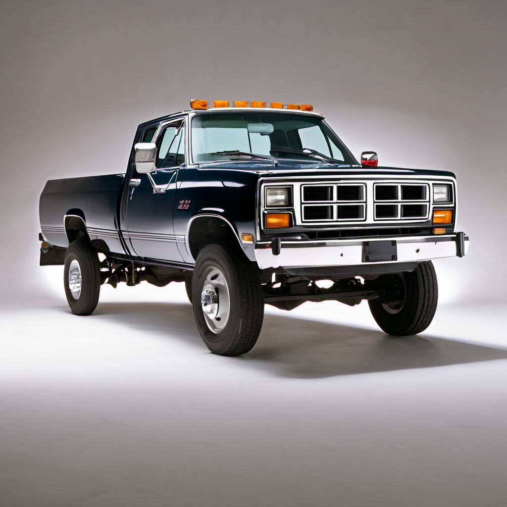 Illustration of a 1992 Dodge D350 Club Cab