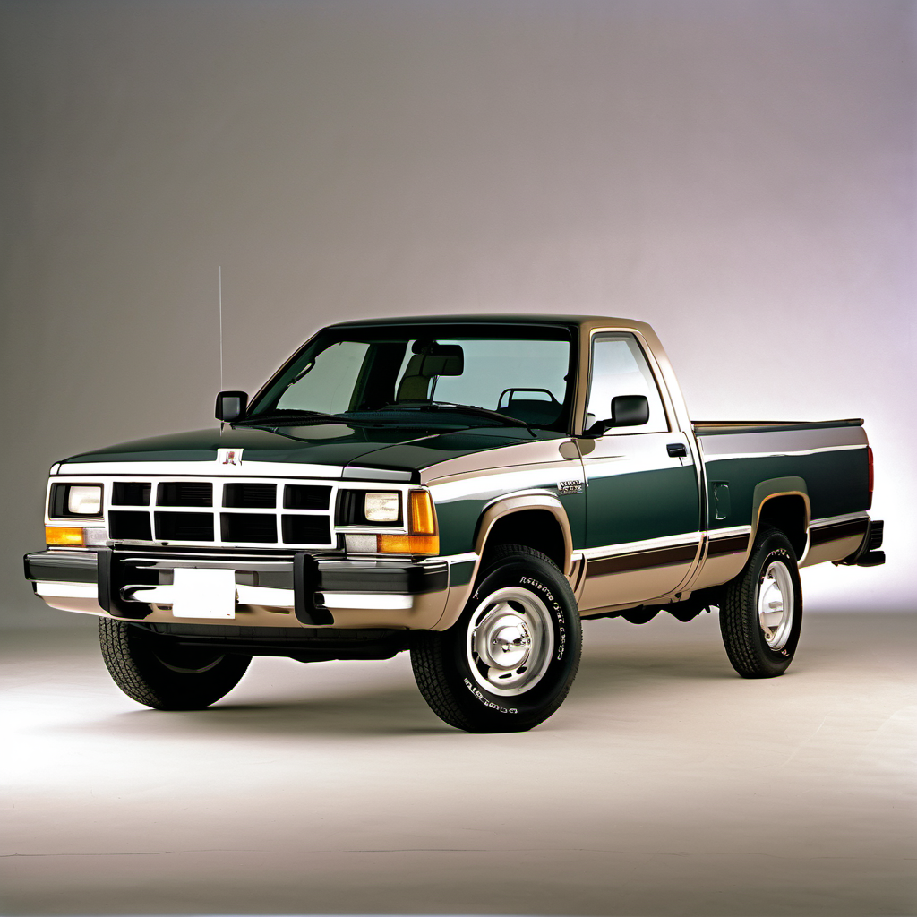 Illustration of a 1992 Dodge Dakota Club Cab