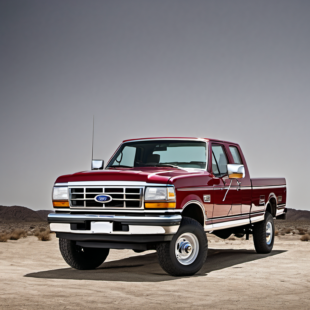 Illustration of a 1992 Ford F250 Super Cab