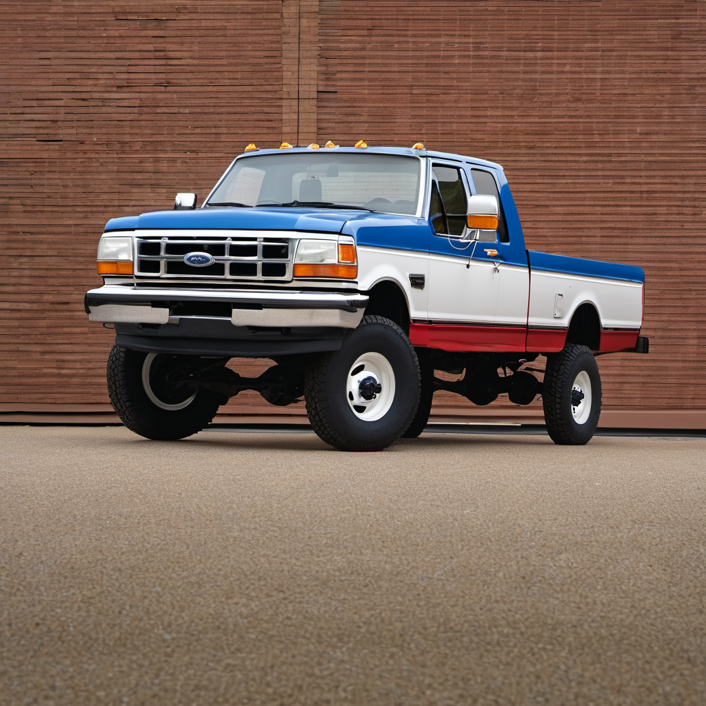Illustration of a 1992 Ford F350 Super Cab