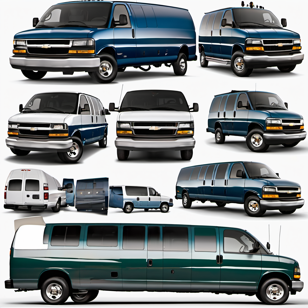 Illustration of a 1998 Chevrolet Express 3500 Passenger