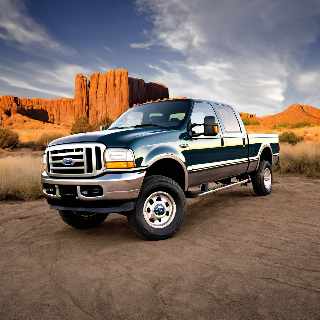 Illustration of a 1999 Ford F250 Super Duty Crew Cab