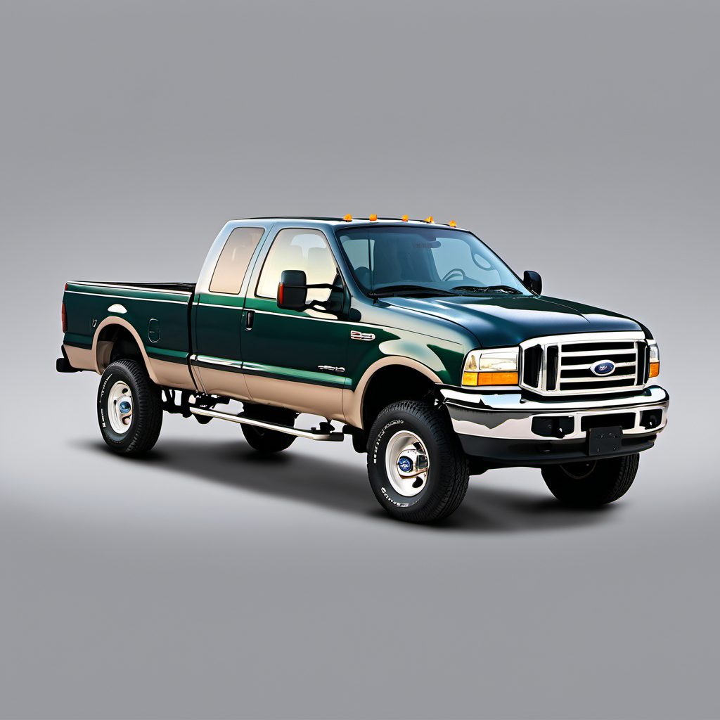 Illustration of a 1999 Ford F250 Super Duty Super Cab