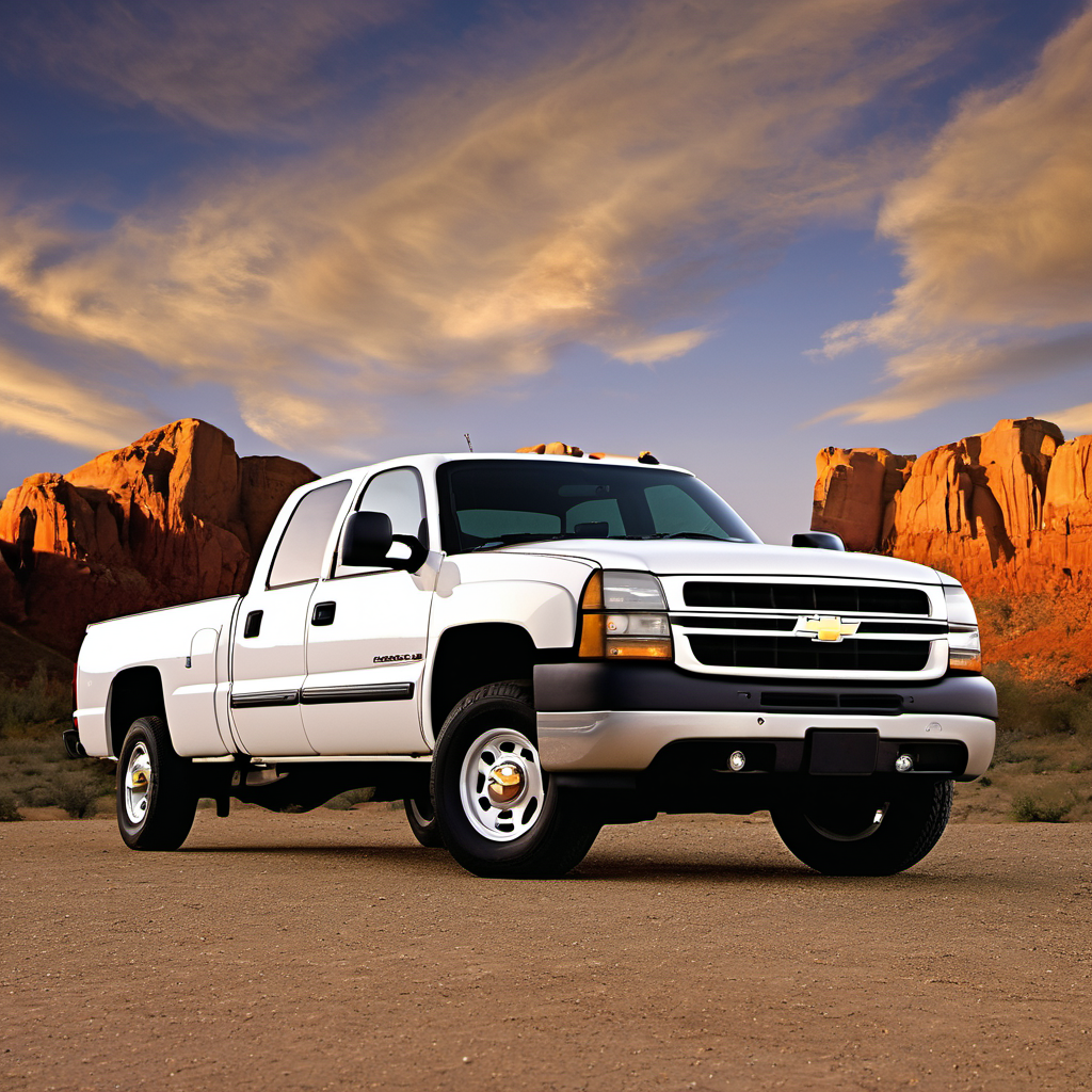 Illustration of a 2001 Chevrolet Silverado 2500 HD Crew Cab