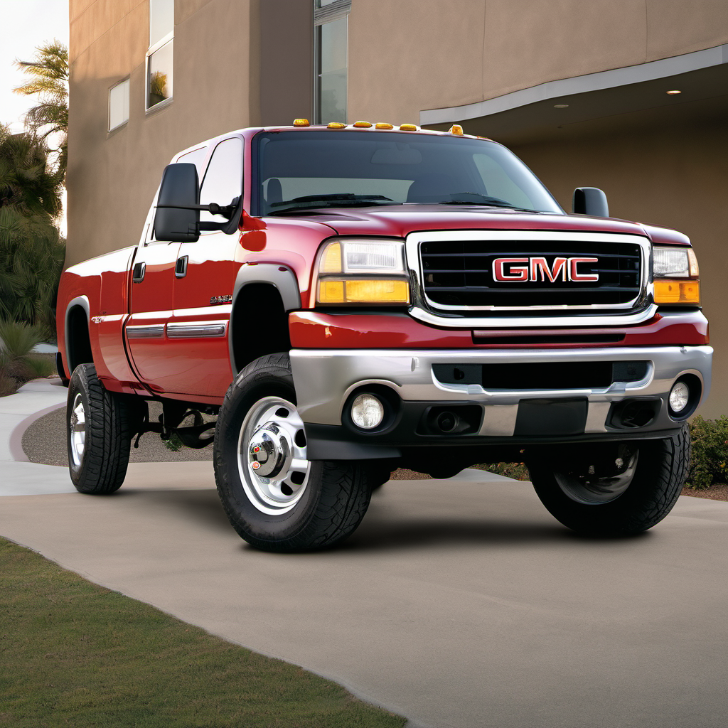 Illustration of a 2001 GMC Sierra 3500 Crew Cab
