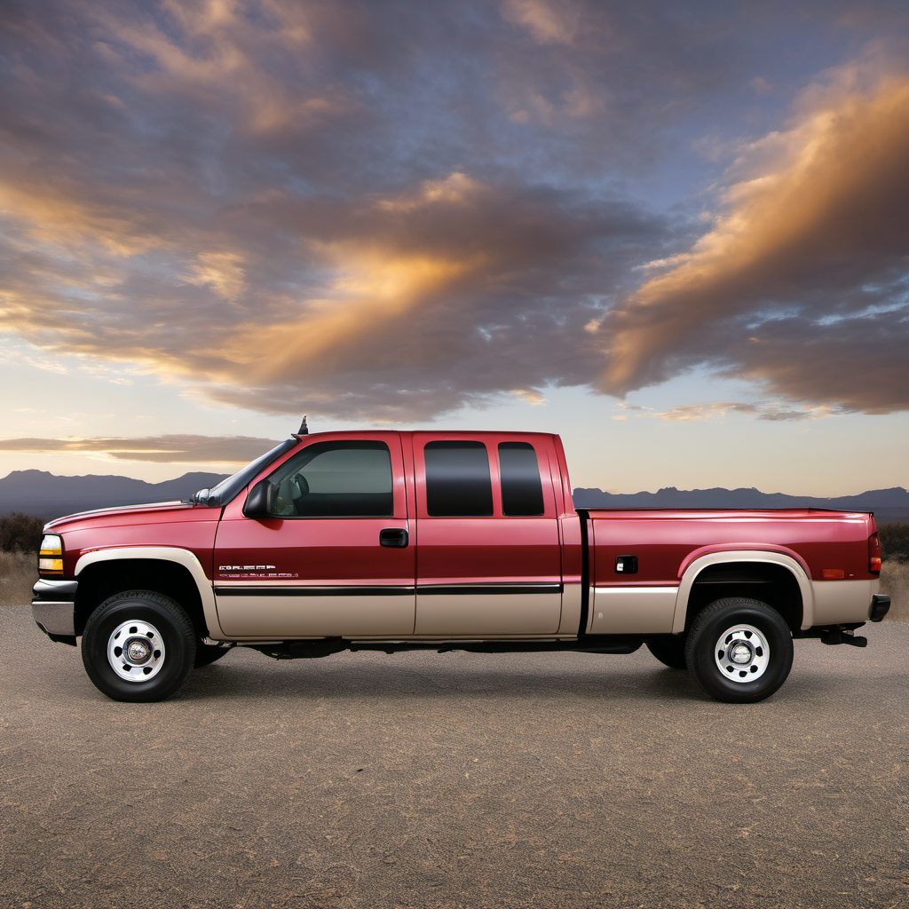 Illustration of a 2001 GMC Sierra 3500 Extended Cab