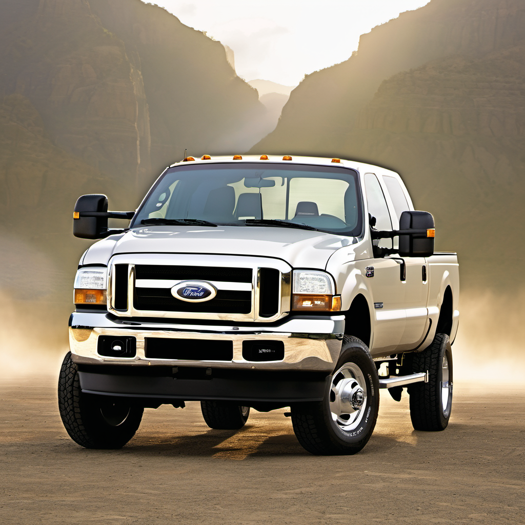 Illustration of a 2002 Ford F250 Super Duty Crew Cab