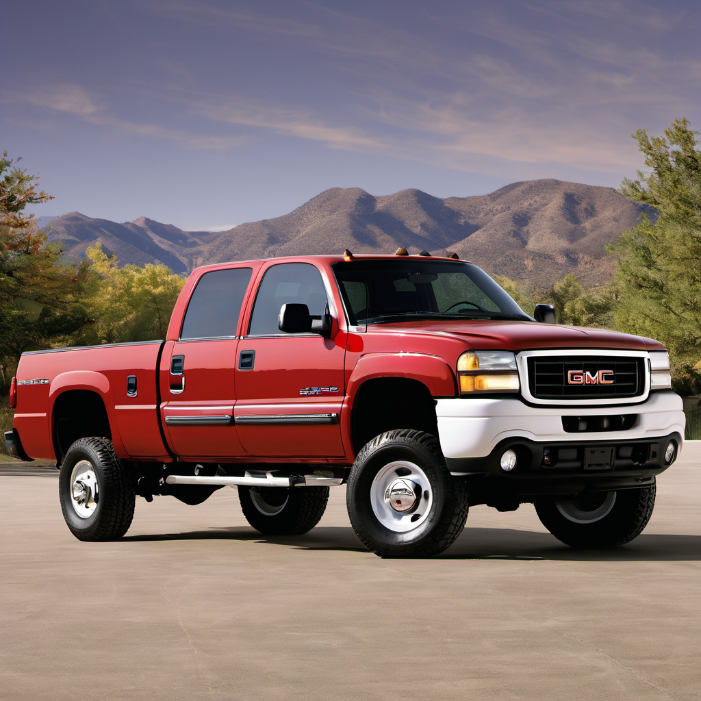 Illustration of a 2002 GMC Sierra 2500 HD Crew Cab