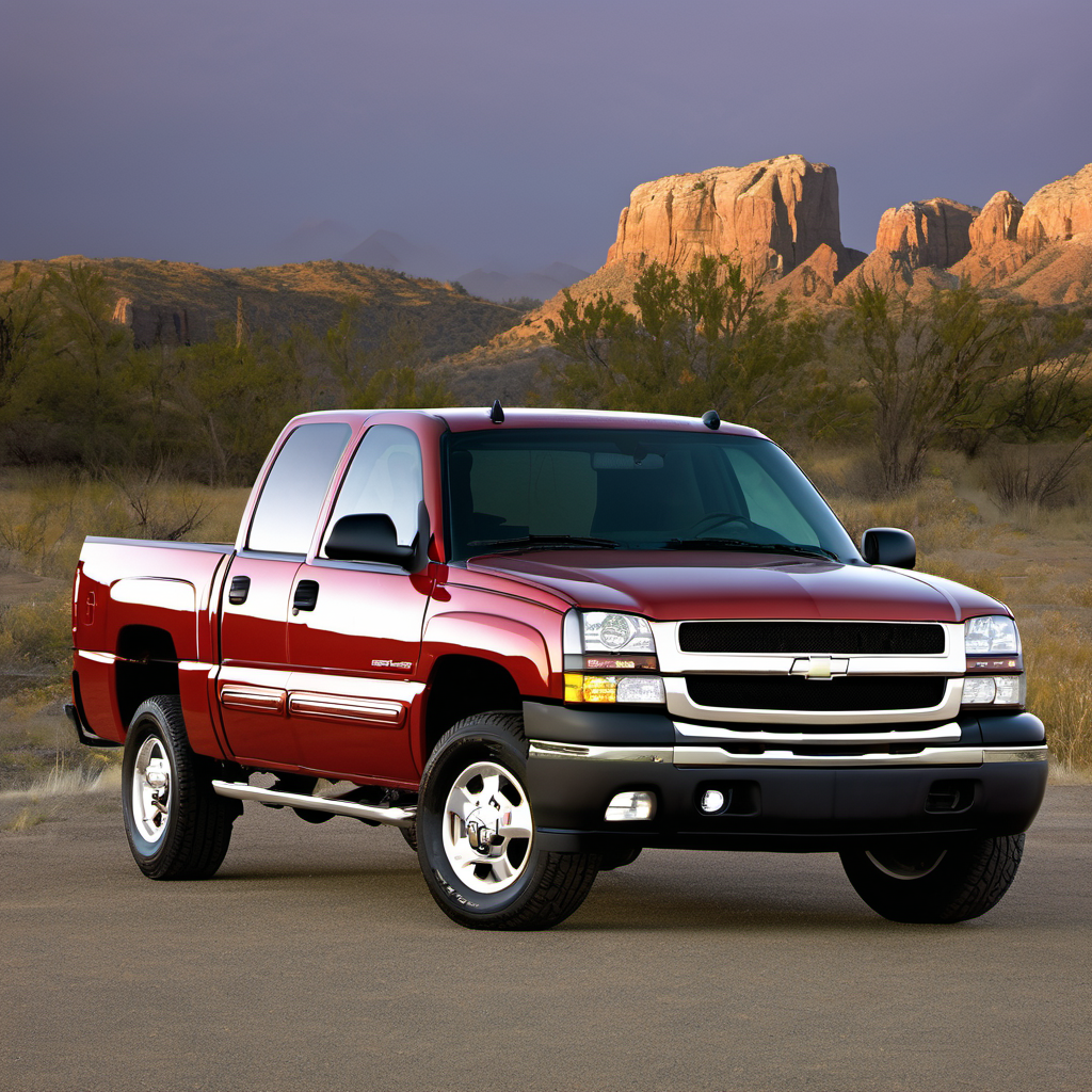 Illustration of a 2004 Chevrolet Silverado 1500 Crew Cab