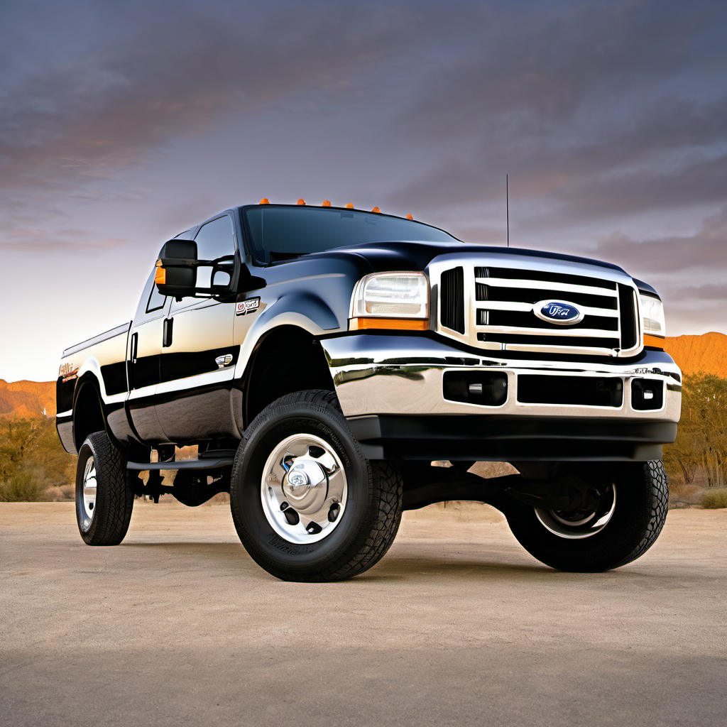 Illustration of a 2004 Ford F250 Super Duty Super Cab