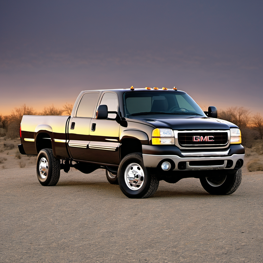 Illustration of a 2005 GMC Sierra 3500 Crew Cab