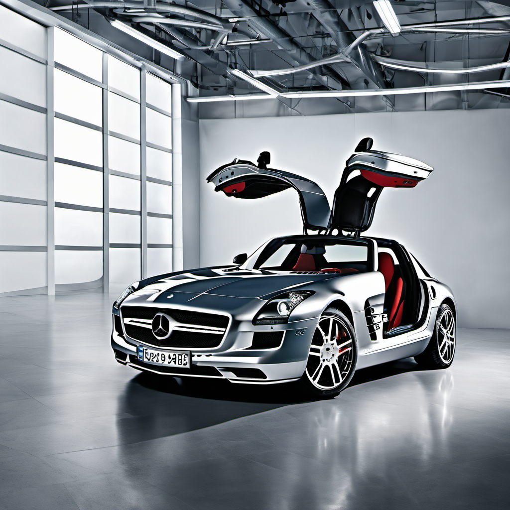Illustration of a 2011 Mercedes-Benz SLS-Class