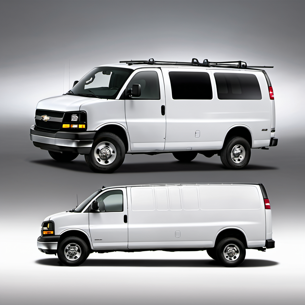 Illustration of a 2012 Chevrolet Express 3500 Passenger