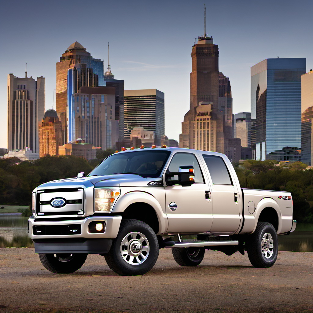 Illustration of a 2012 Ford F250 Super Duty Crew Cab