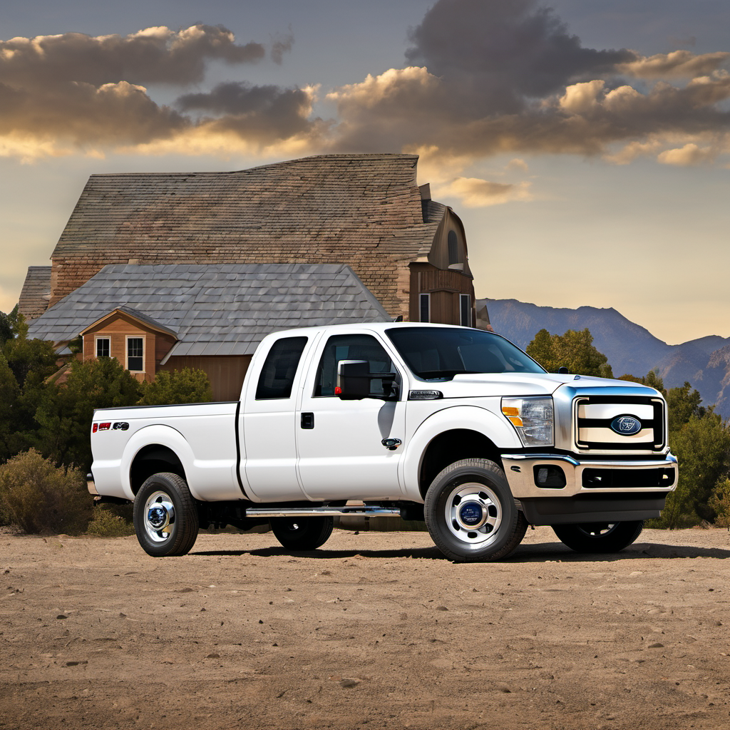 Illustration of a 2012 Ford F250 Super Duty Super Cab