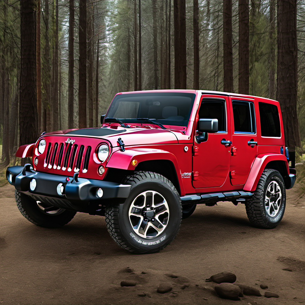 Illustration of a 2015 Jeep Wrangler