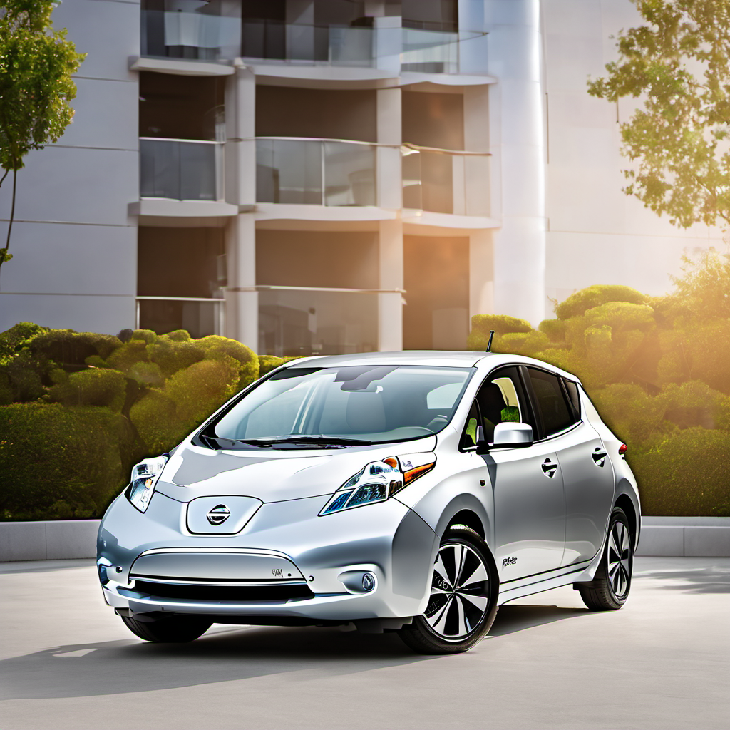 Illustration of a 2015 Nissan LEAF