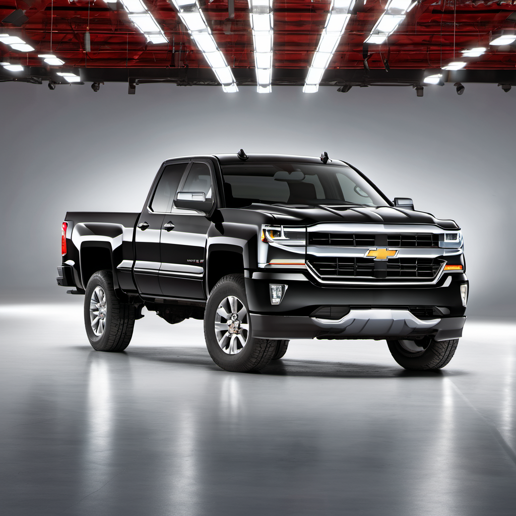 Illustration of a 2016 Chevrolet Silverado 1500 Double Cab LT