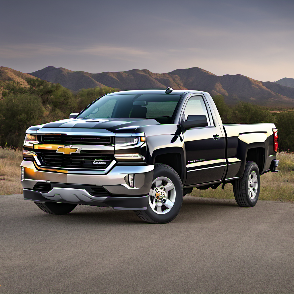 Illustration of a 2016 Chevrolet Silverado 1500 Regular Cab Custom
