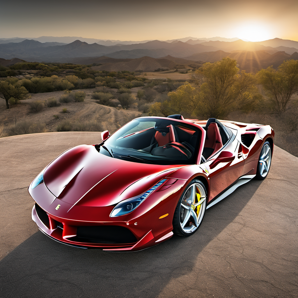 Illustration of a 2016 Ferrari 488 Spider