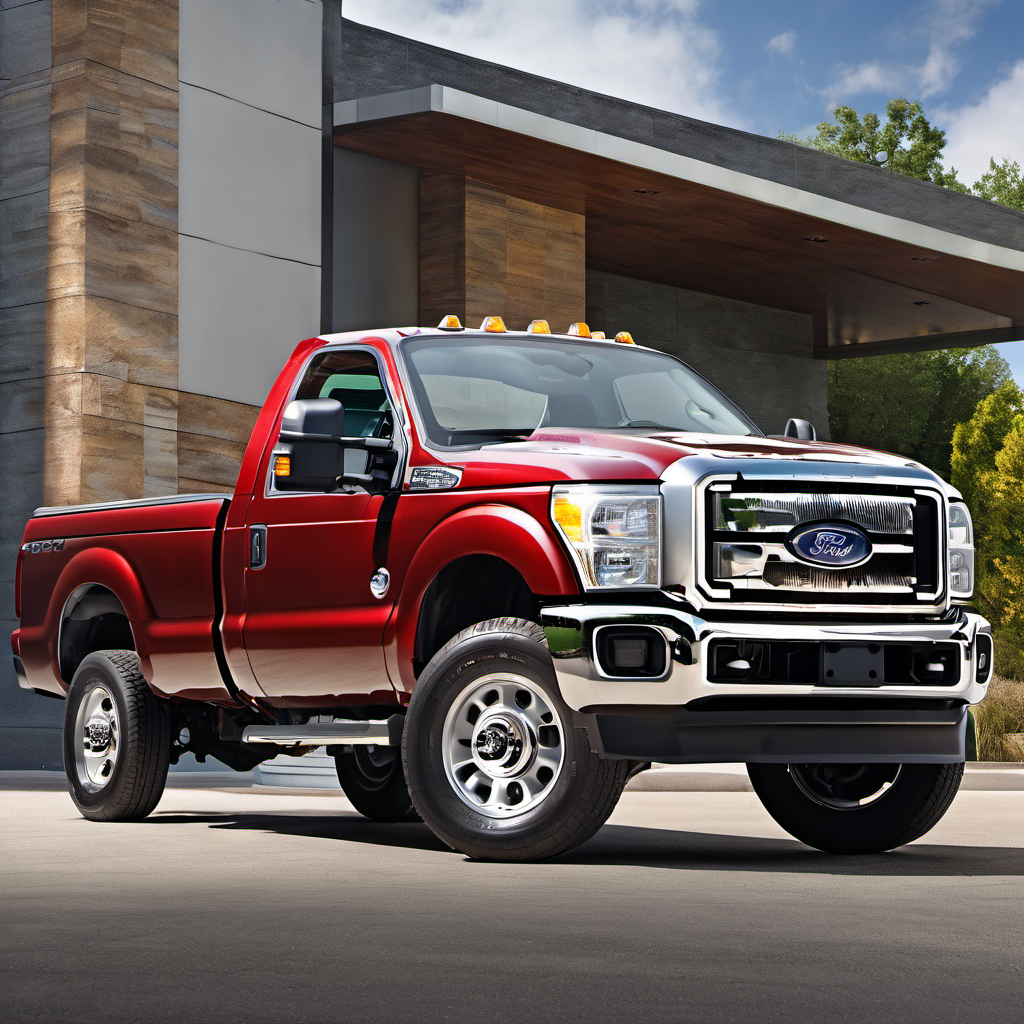 Illustration of a 2016 Ford F250 Super Duty Regular Cab