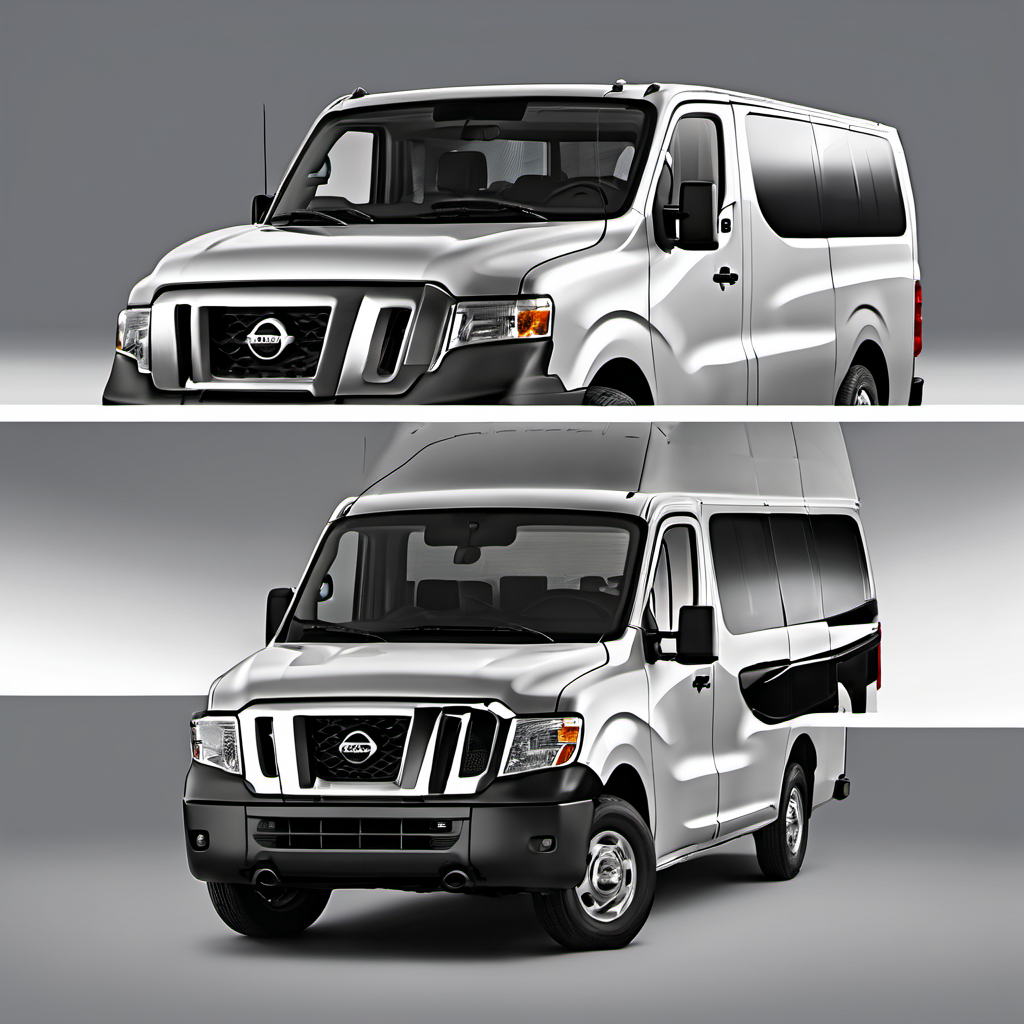 Illustration of a 2016 Nissan NV3500 HD Passenger