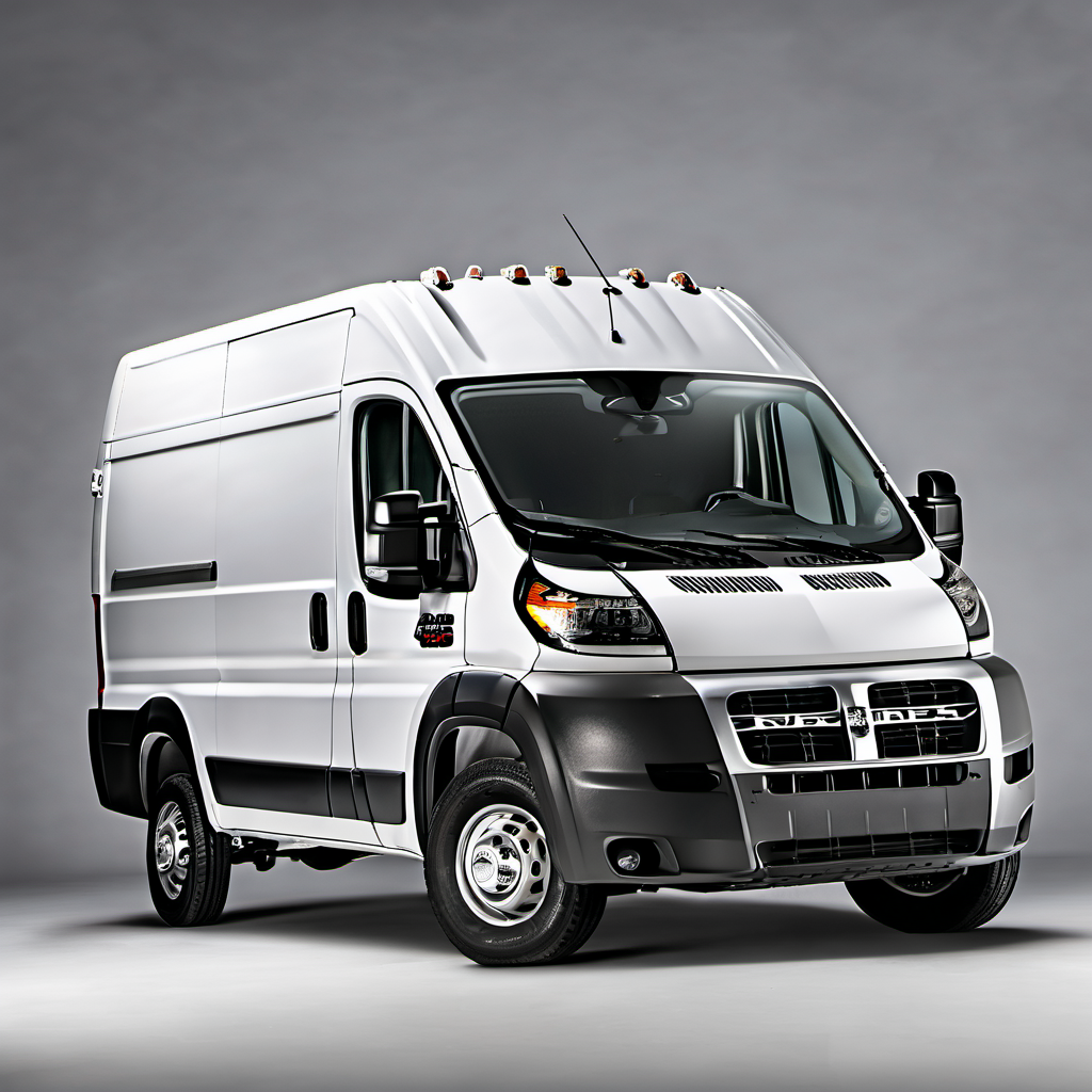 Illustration of a 2016 Ram ProMaster Cargo Van