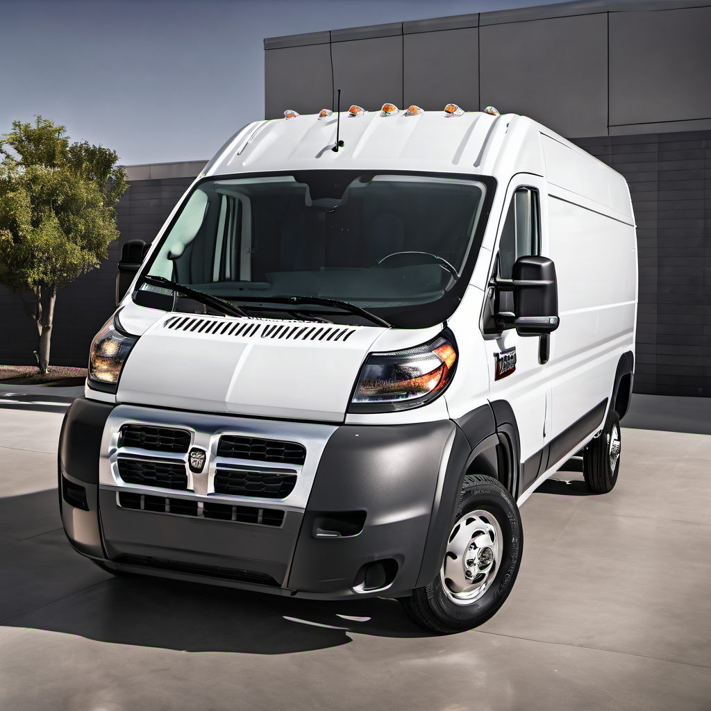 Illustration of a 2016 Ram ProMaster Window Van