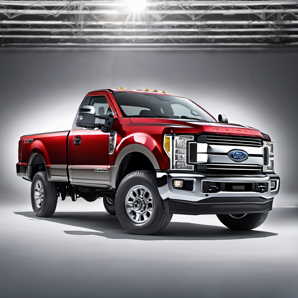 Illustration of a 2017 Ford F250 Super Duty Regular Cab