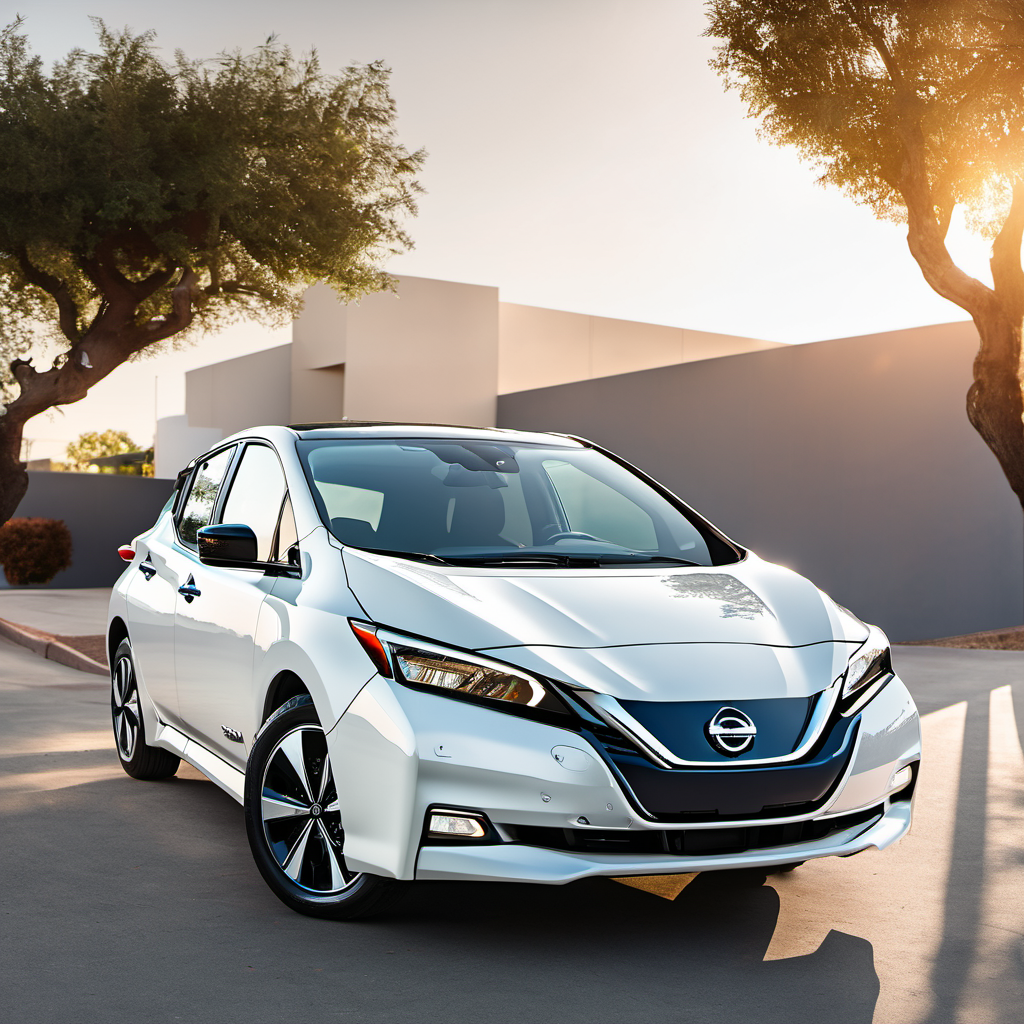 Illustration of a 2018 Nissan LEAF Leaf