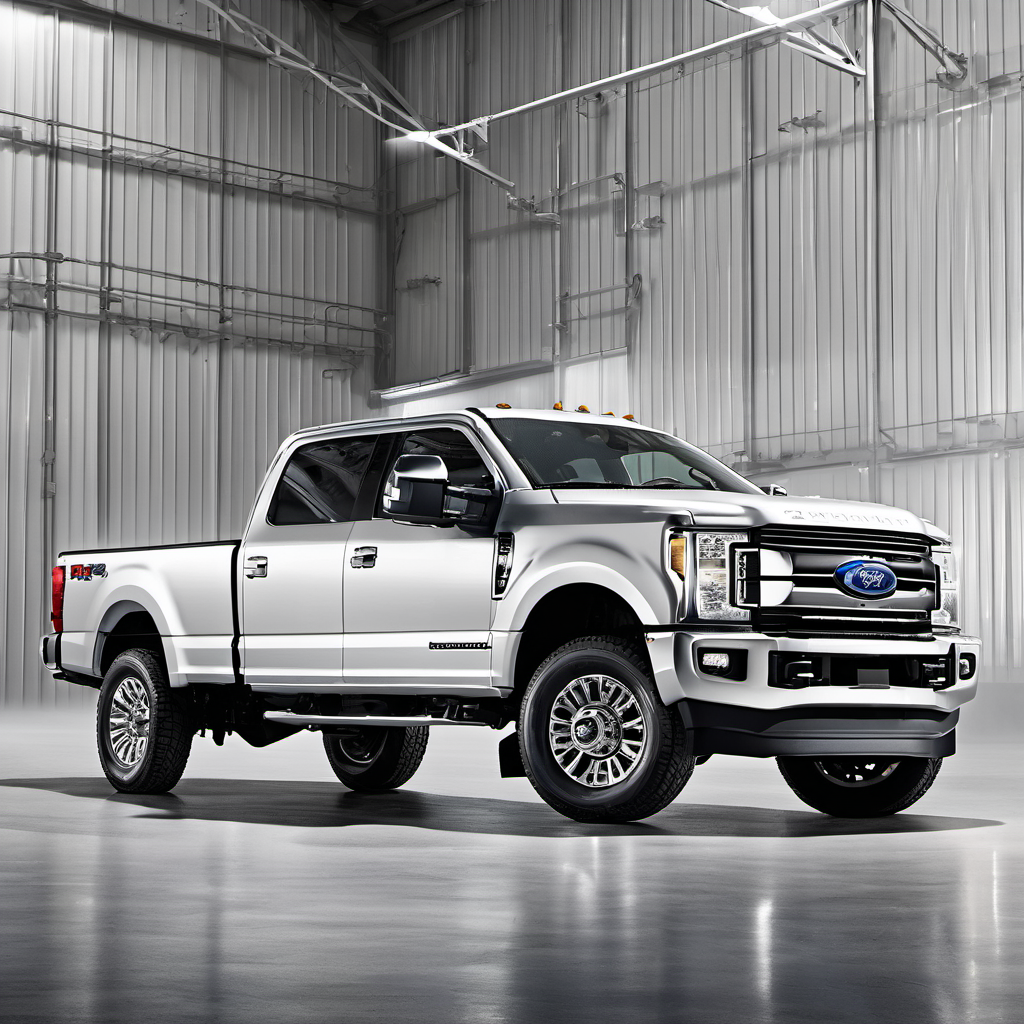 Illustration of a 2019 Ford F250 Super Duty Crew Cab