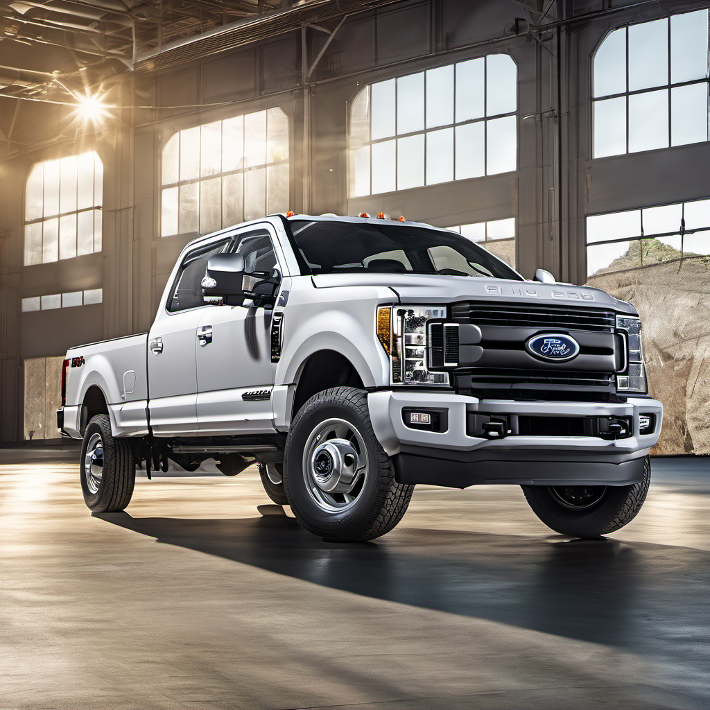 Illustration of a 2019 Ford F350 Super Duty Crew Cab