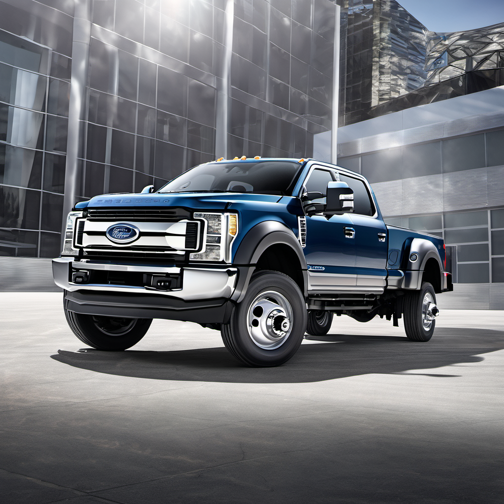 Illustration of a 2019 Ford F450 Super Duty Crew Cab