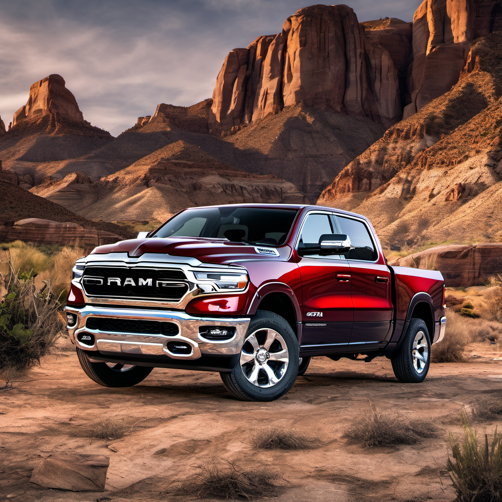 Illustration of a 2020 Ram 1500 Crew Cab