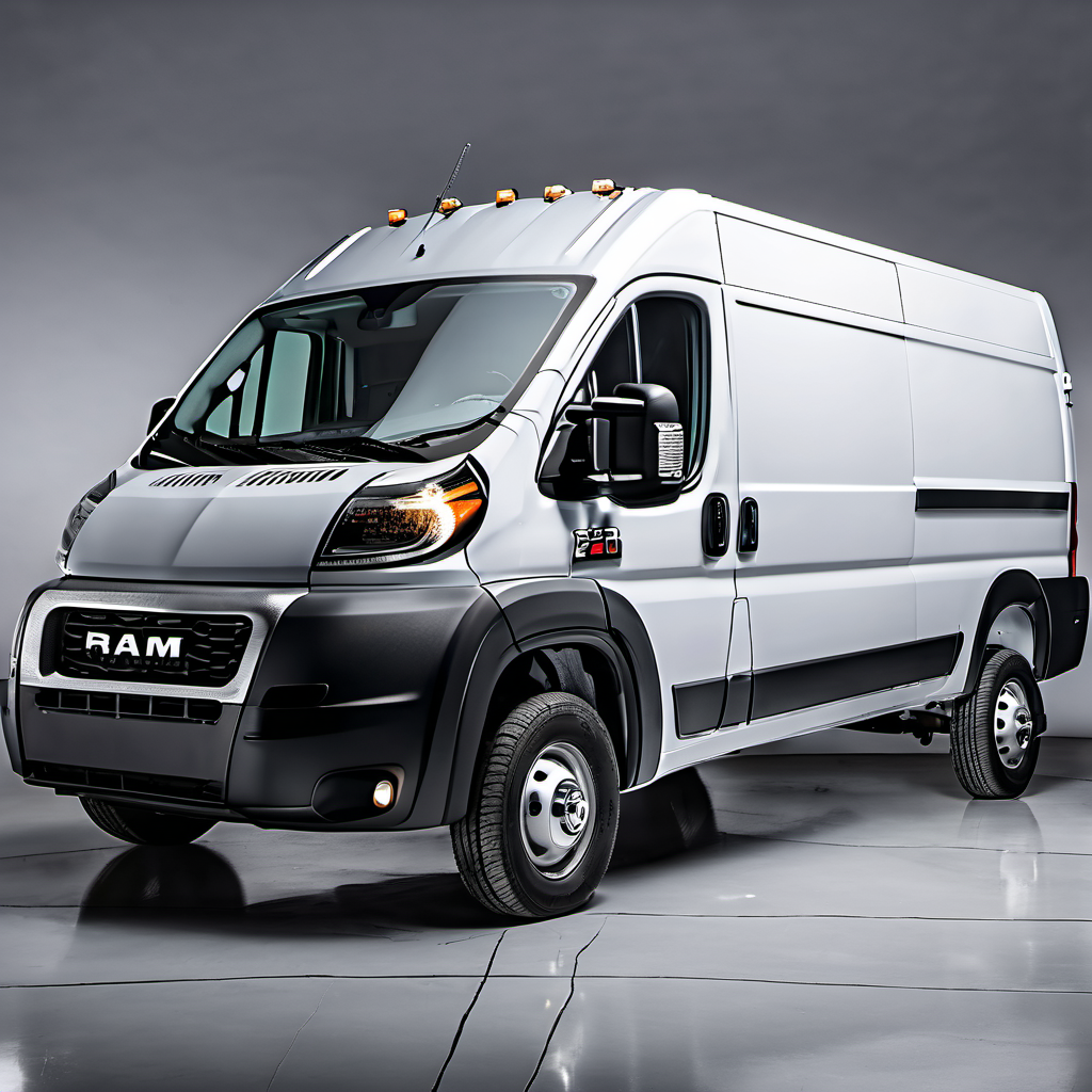 Illustration of a 2020 Ram ProMaster Cargo Van