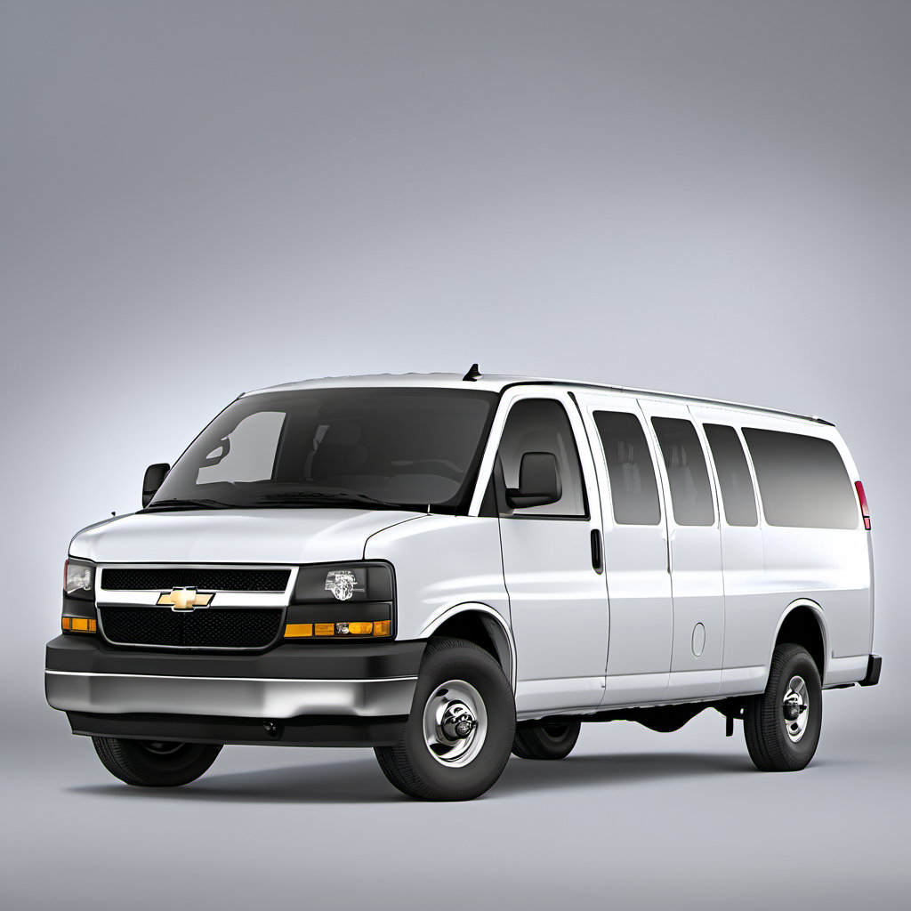 Illustration of a 2021 Chevrolet Express 2500 Passenger