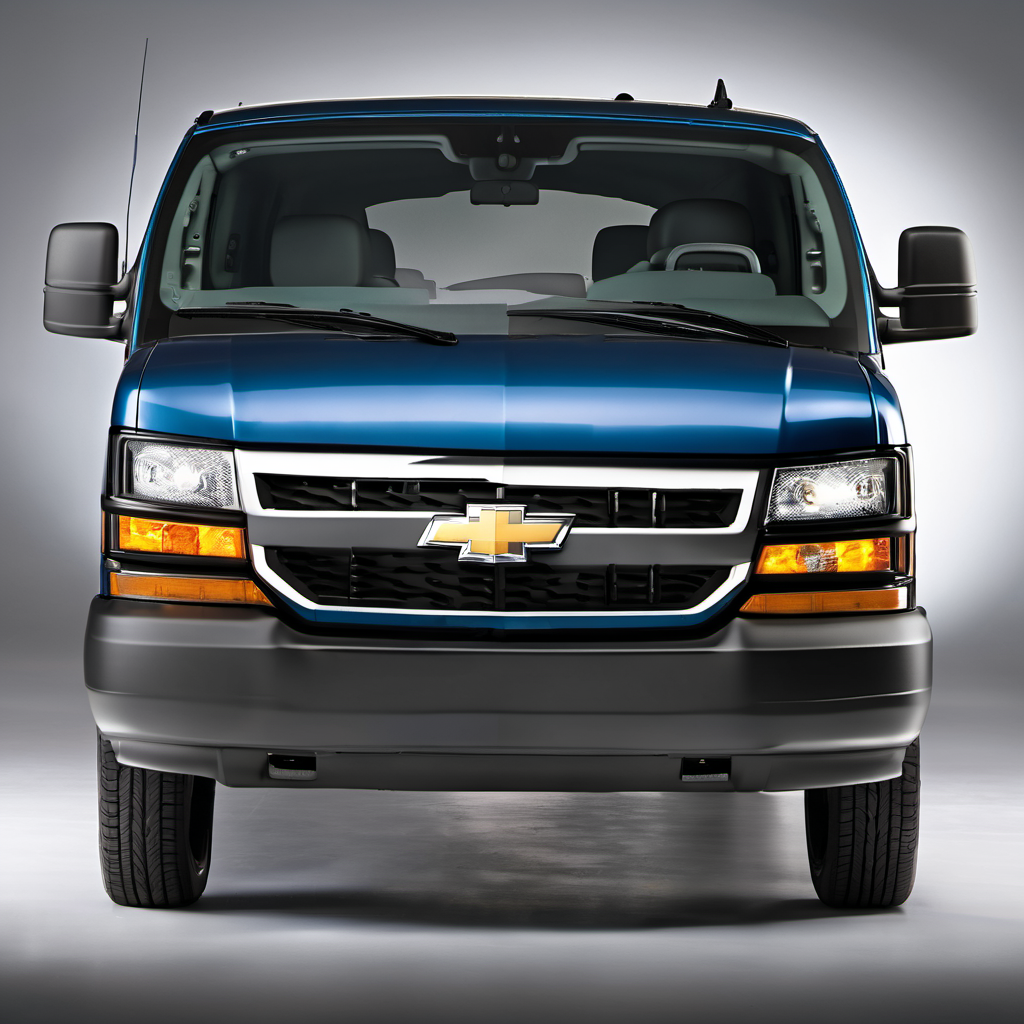 Illustration of a 2021 Chevrolet Express 3500 Passenger
