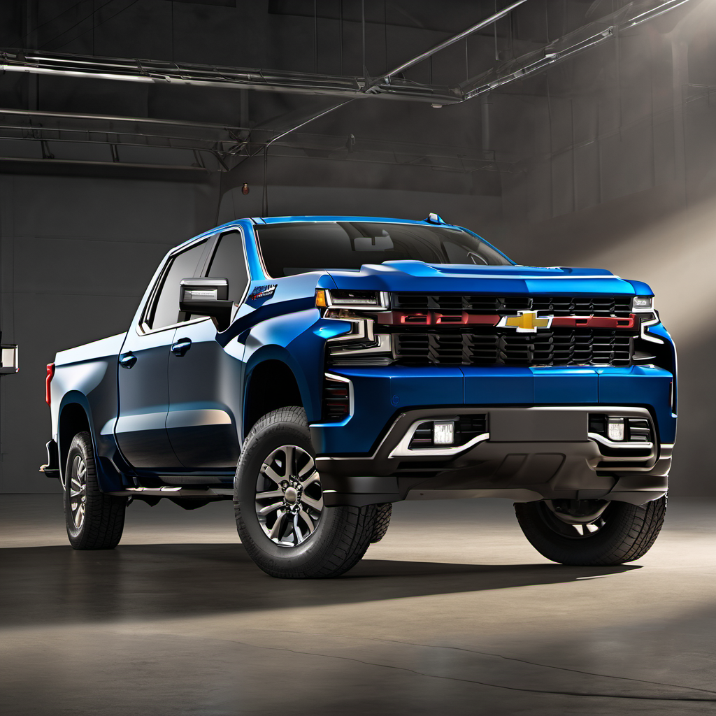 Illustration of a 2021 Chevrolet Silverado 1500 Crew Cab