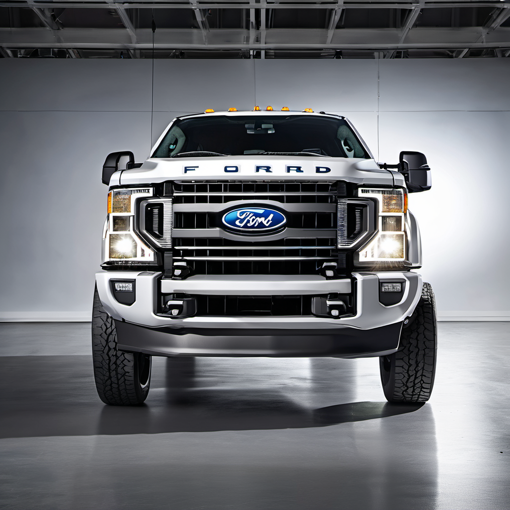 Illustration of a 2021 Ford F250 Super Duty Crew Cab