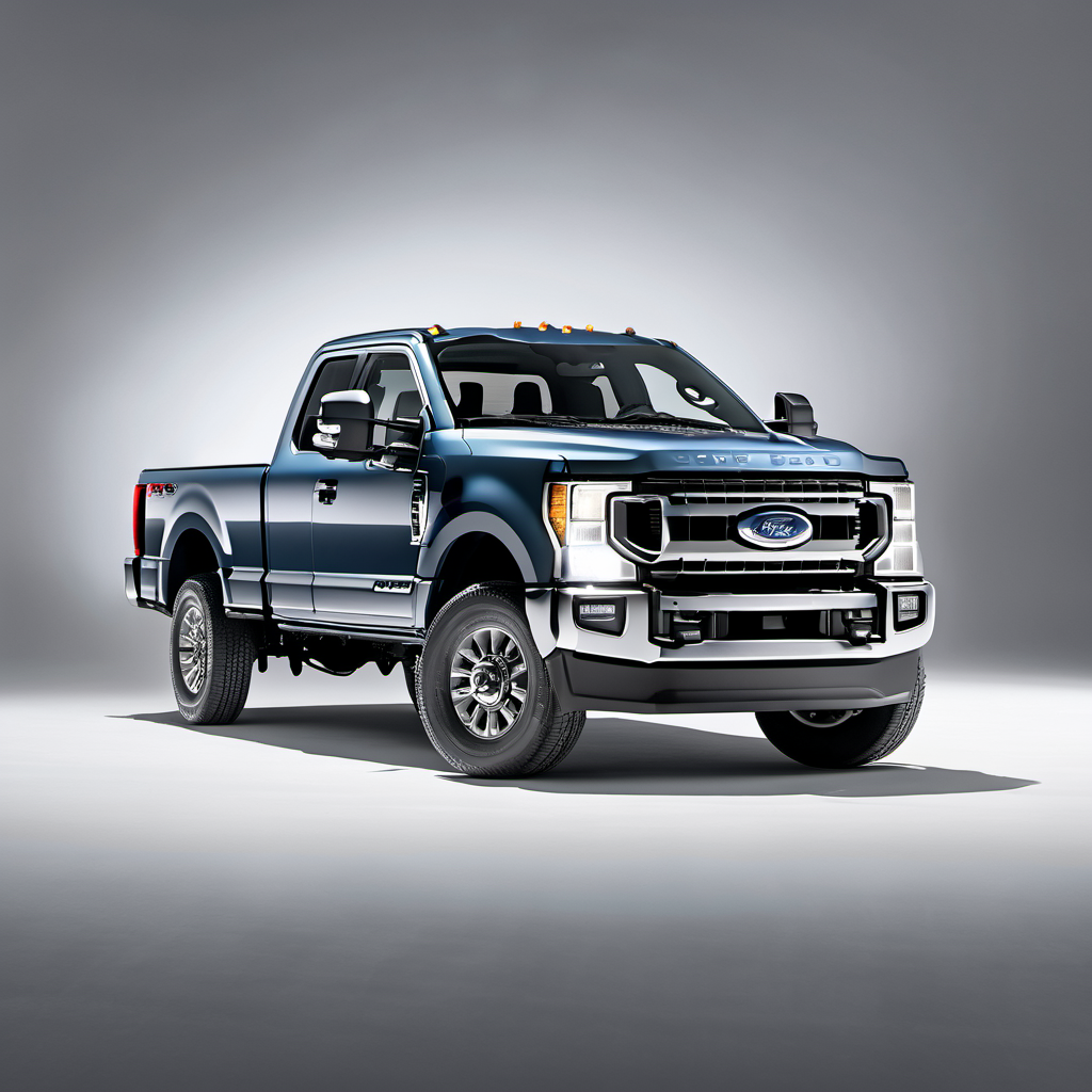 Illustration of a 2021 Ford F250 Super Duty Super Cab
