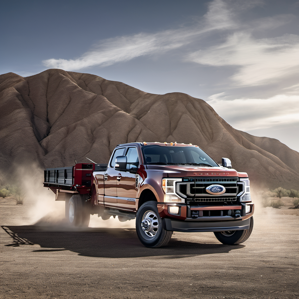 Illustration of a 2021 Ford F350 Super Duty Crew Cab