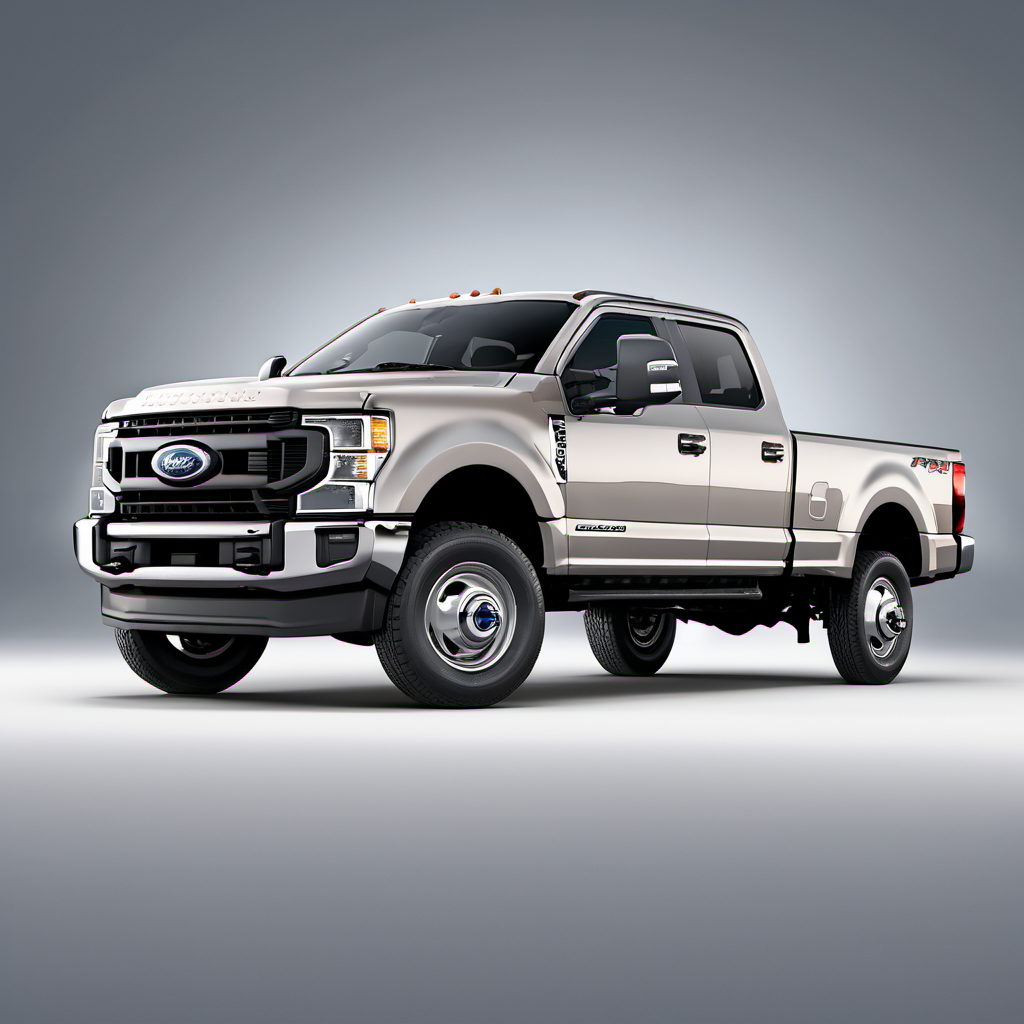 Illustration of a 2021 Ford F350 Super Duty Super Cab