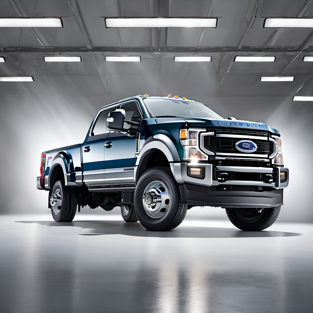 Illustration of a 2021 Ford F450 Super Duty Crew Cab
