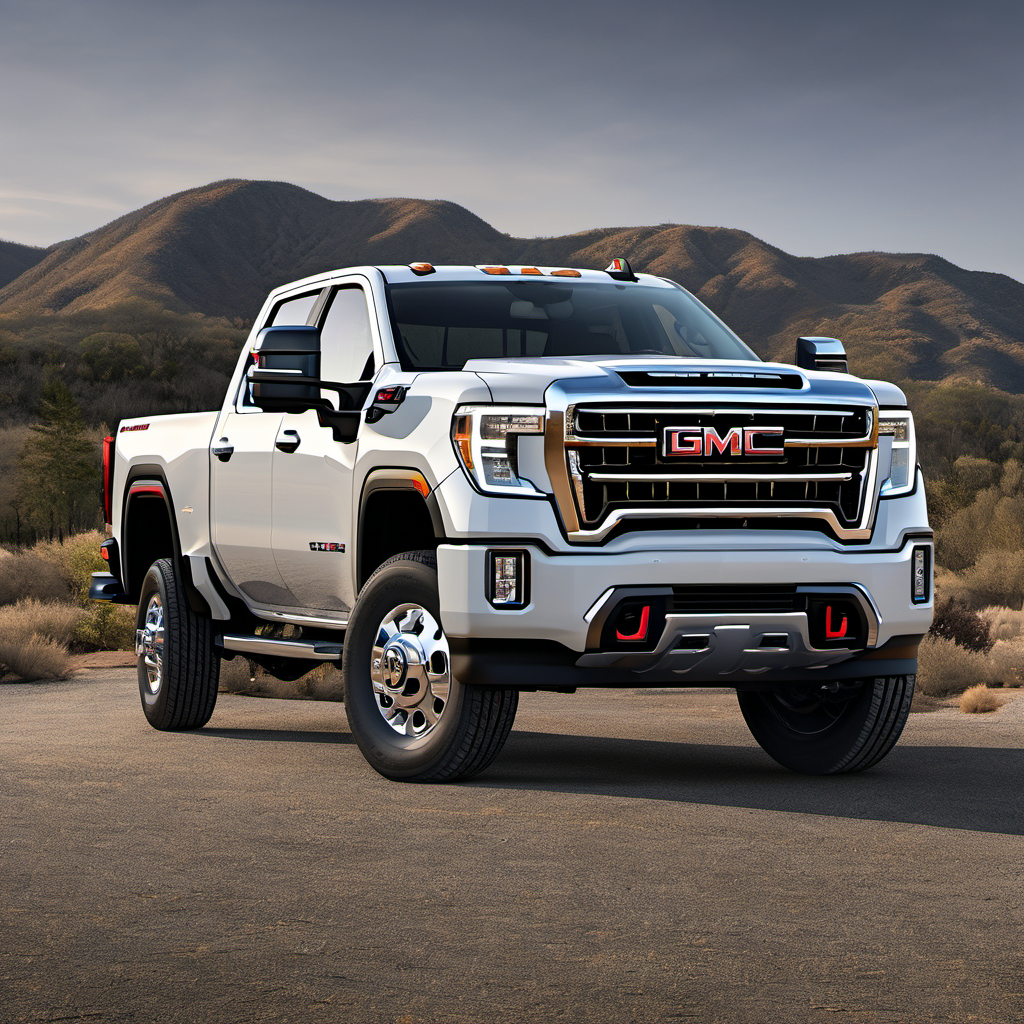 Illustration of a 2021 GMC Sierra 3500 HD Double Cab