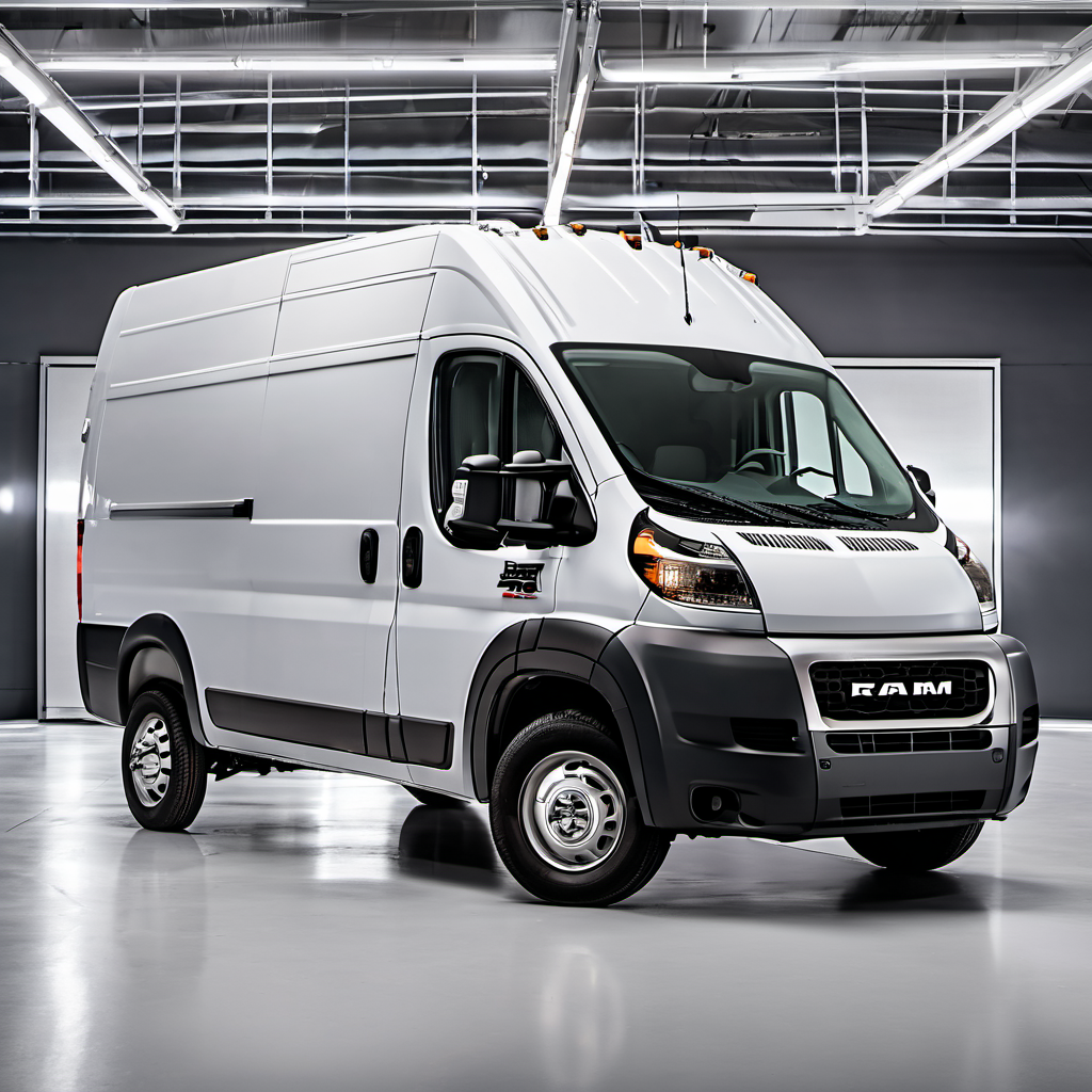 Illustration of a 2021 Ram ProMaster Window Van