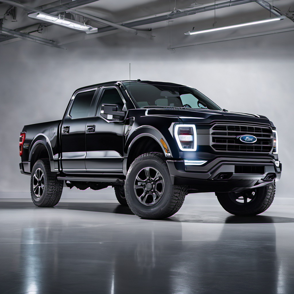 Illustration of a 2022 Ford F150 Lightning