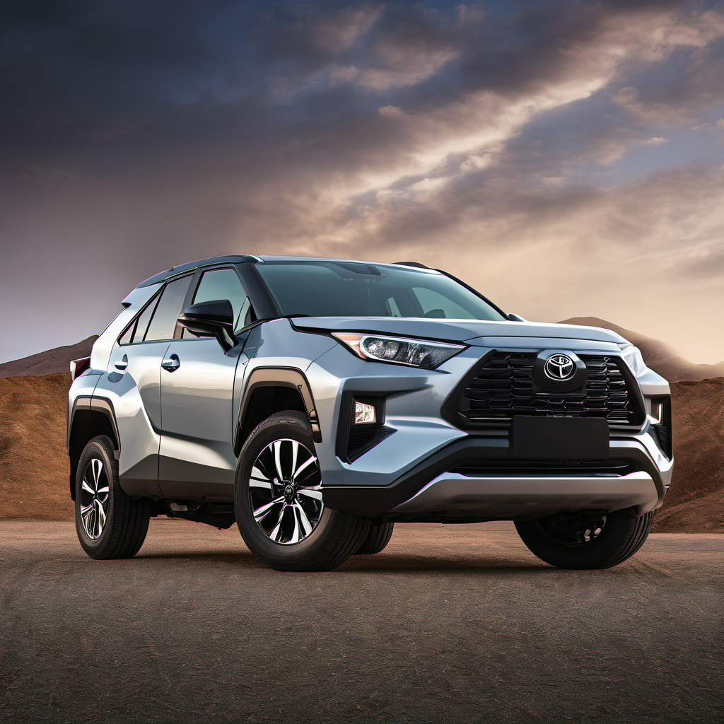 Illustration of a 2023 Toyota bZ4X