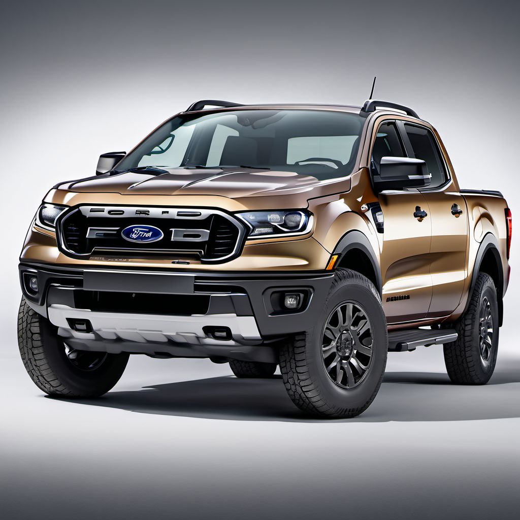 Illustration of a 2024 Ford Ranger SuperCrew
